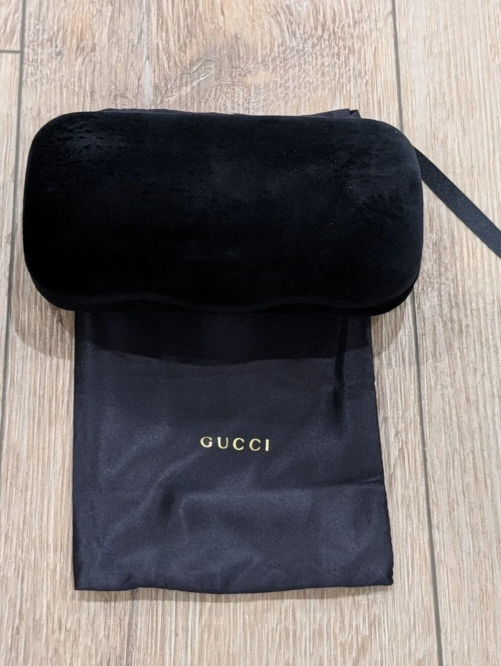 $500 Mens Authentic GUCCI 55mm Rectangular Sunglasses Black/Orange